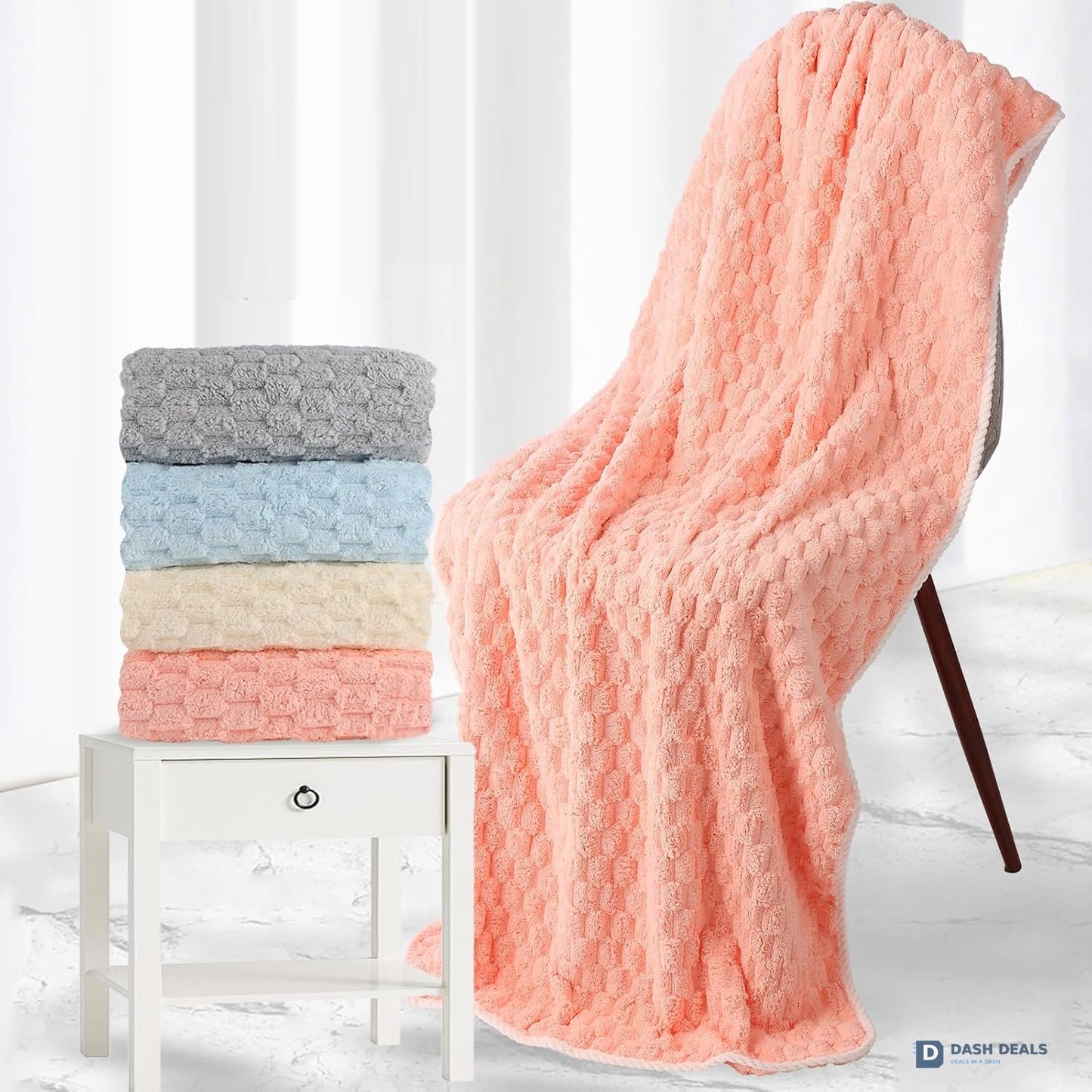 Luxury Microfiber Bath Towels 4-Pack 27.5x55 — 8X Absorbent, Quick-Dry, Hypoallergenic Spa Set