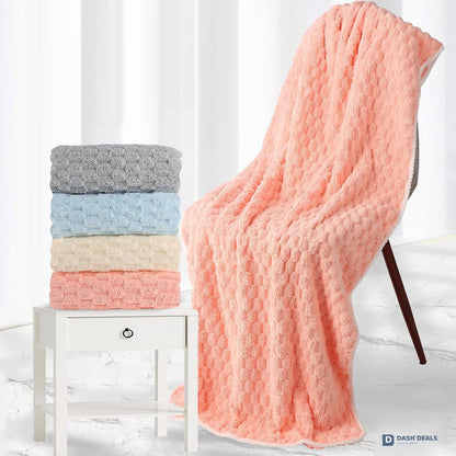 Luxury Microfiber Bath Towels 4-Pack 27.5x55 — 8X Absorbent, Quick-Dry, Hypoallergenic Spa Set