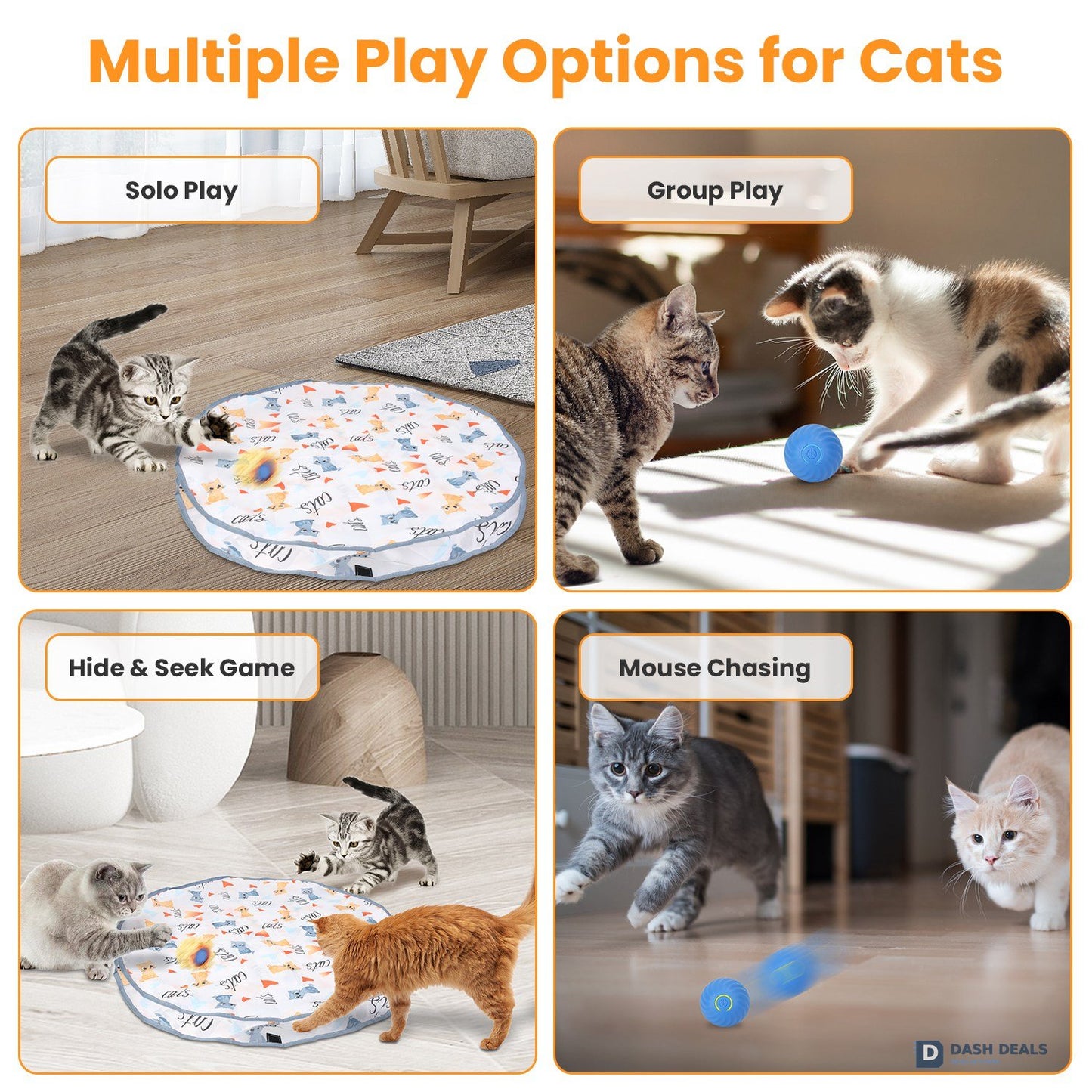 Motion-Activated Rolling Ball Cat Toy — Rechargeable Auto-Play for Indoor Cats