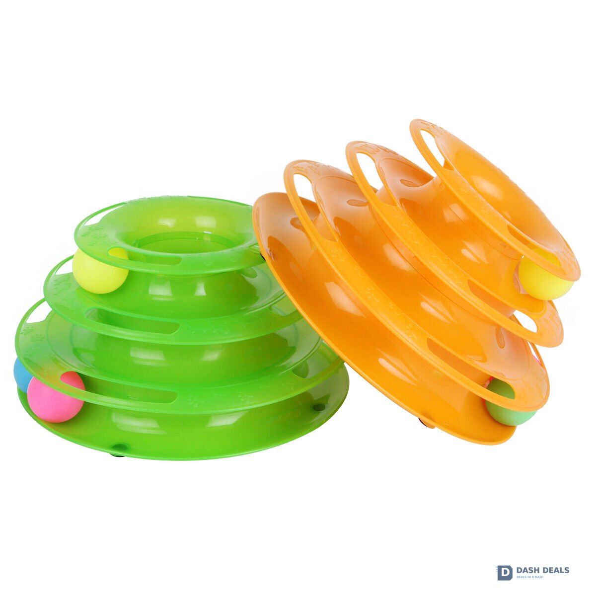 Interactive Cat Crazy Ball Disk Toy — Trilaminar Amusement Plate for Indoor Cats & Kittens