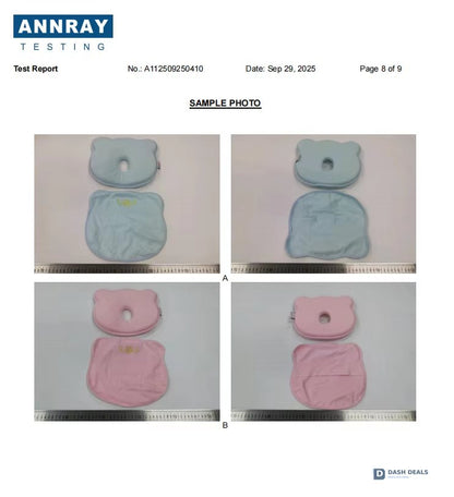 Newborn Baby Pillow 0-6 Months — Silicone Comfort Shaped Pillow for Infant Head Support