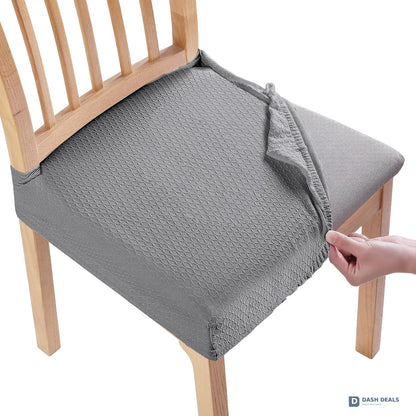Waterproof Dining Chair Slipcovers 4-Pack — Stretch Jacquard Removable Washable
