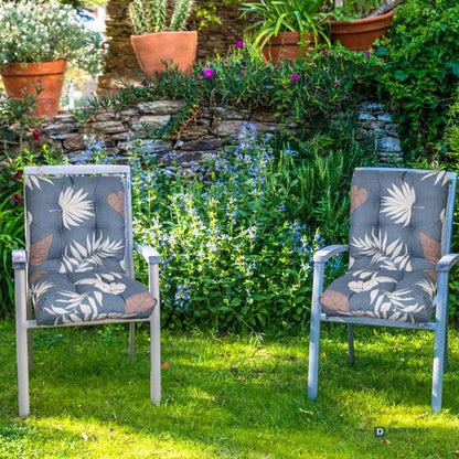 2-Piece Rocking Chair Cushion Set — Upper Back & Seat with Non-Slip Ties, Indoor & Outdoor