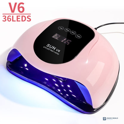Portable UV LED Nail Light - Mini Travel Nail Dryer with Auto Sensor, 4 Timer Settings, Fast-Curing UV Nail Lamp for Fingernails & Toenails on the Go