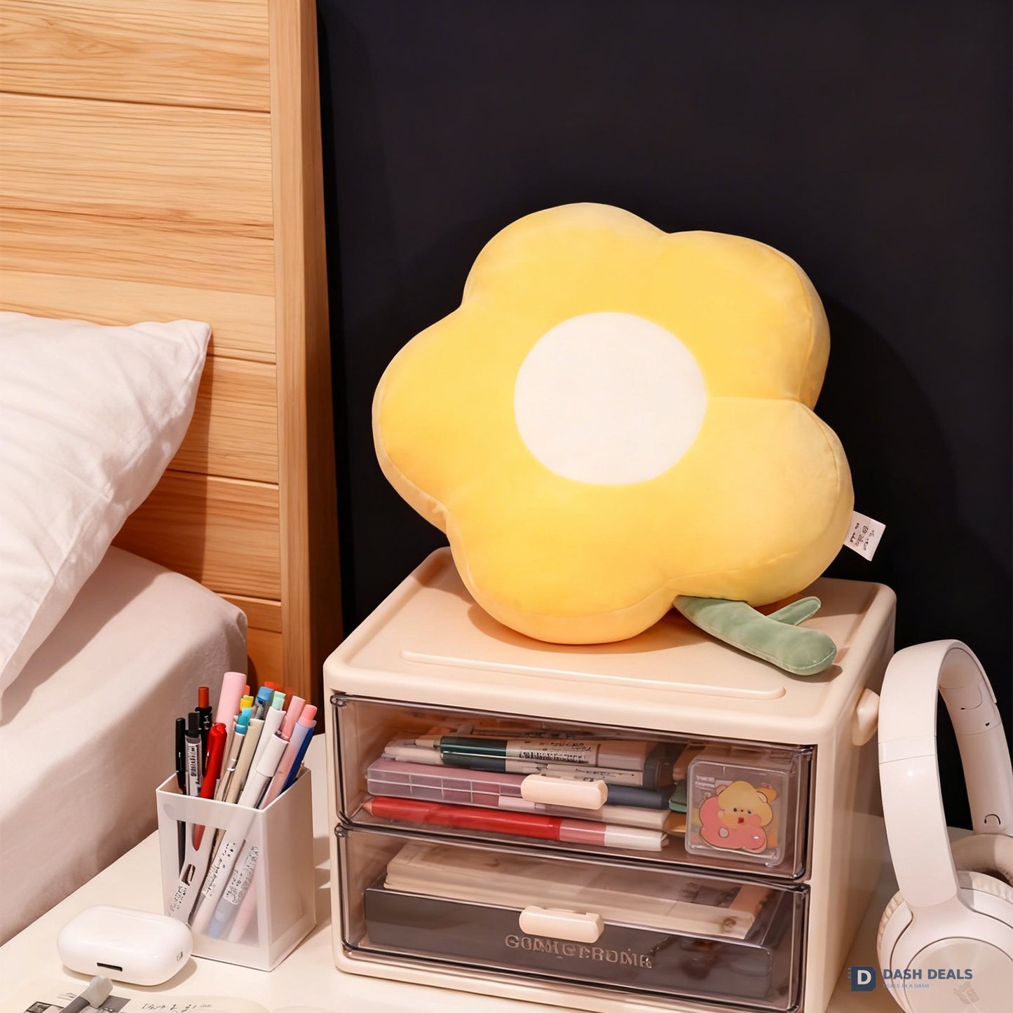 Yellow Flower Hand Warmer Pillow 35cm — Cozy Plush Hand Warmer for Cold Hands & Office
