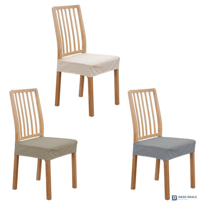 Waterproof Dining Chair Slipcovers 4-Pack — Stretch Jacquard Removable Washable
