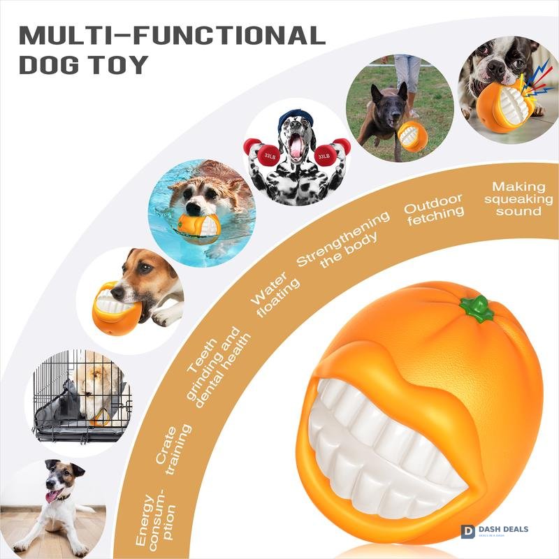 Tough Squeaky Ball Dog Toy for Aggressive Chewers — Training, Fetch, Indestructible