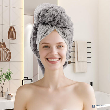 Luxury Microfiber Bath Towels 4-Pack 27.5x55 — 8X Absorbent, Quick-Dry, Hypoallergenic Spa Set