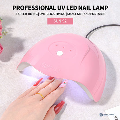 LED Nail Lamp with LCD Display - UV Nail Dryer for Gel Polish, 4 Timer Auto Sensor Curing Light, Professional Salon Tool for Fingernails & Toenails