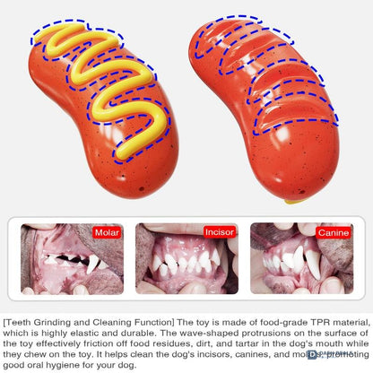Indestructible Rubber Dog Chew Toy for Aggressive Chewers — Tough, Non-Toxic, Orange