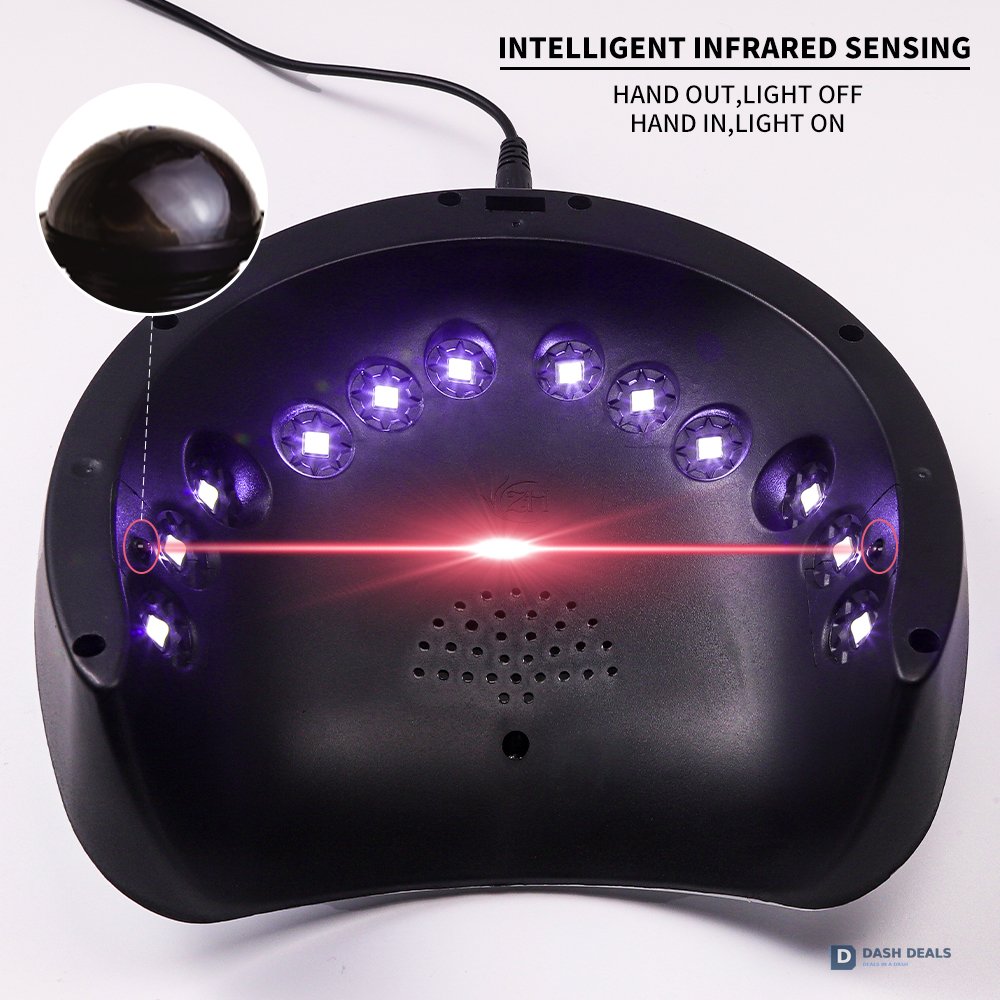 Handheld UV Nail Lamp Cordless - Mini Rechargeable LED Nail Dryer with 6 UV Lights, 3 Timers, Eye Protection Tech for Travel & Home Salon Use
