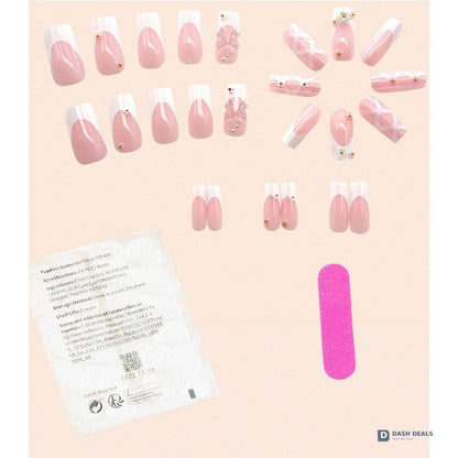 Planet Diamond Star Press-On Nails 24 PCS — Celestial Cosmic Nail Art Set