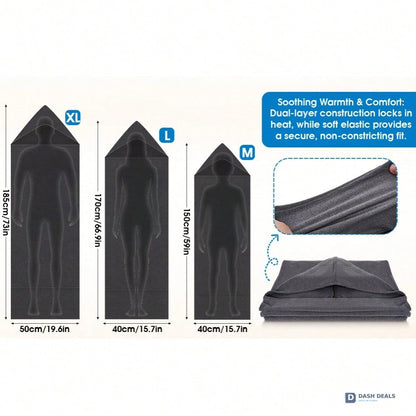 Wearable Hooded Sleep Pod Blanket — 2-in-1 Full Body Sleeping Bag for Couch, Travel, Camping