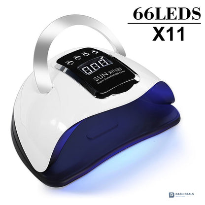 UV LED Nail Lamp Touch Screen - Professional 4-Timer Gel Nail Dryer with Removable Base, Auto Sensor, Touch Controls - Salon-Grade Curing Light for Gel Polish, Polygel & Pedicures