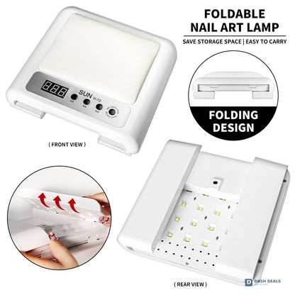 Large UV LED Nail Lamp with Arm Rest - Professional Salon Nail Dryer for Gel Polish, Press On Nail Curing, Wide-Coverage Curing Light for Nail Technicians