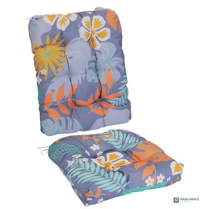 Waterproof Rocking Chair Cushion Set — Upper & Lower Back + Seat, Non-Slip Ties, Indoor & Outdoor