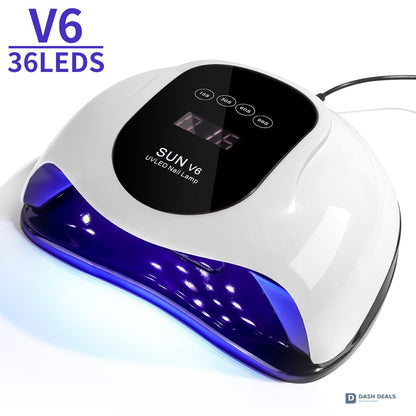 Portable UV LED Nail Light - Mini Travel Nail Dryer with Auto Sensor, 4 Timer Settings, Fast-Curing UV Nail Lamp for Fingernails & Toenails on the Go