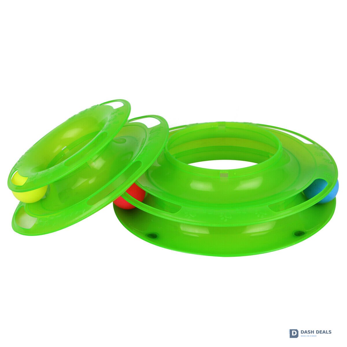 Interactive Cat Crazy Ball Disk Toy — Trilaminar Amusement Plate for Indoor Cats & Kittens