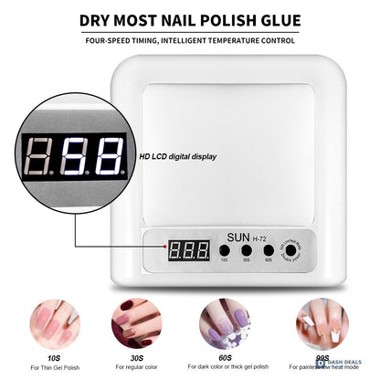 Large UV LED Nail Lamp with Arm Rest - Professional Salon Nail Dryer for Gel Polish, Press On Nail Curing, Wide-Coverage Curing Light for Nail Technicians