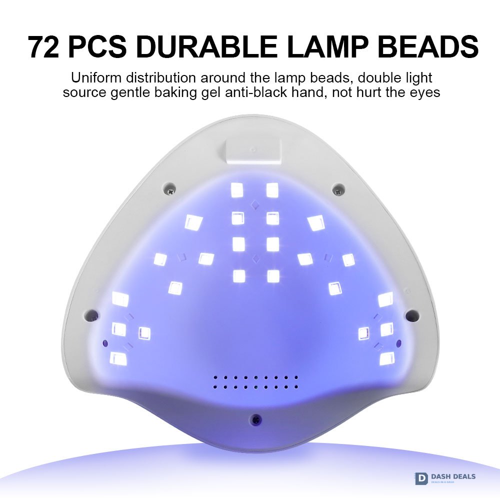 LED Nail Lamp with LCD Display - UV Nail Dryer for Gel Polish, 4 Timer Auto Sensor Curing Light, Professional Salon Tool for Fingernails & Toenails