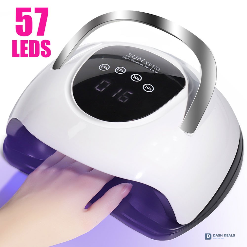 UV Nail Lamp with 4 Timer Settings - LED Gel Polish Curing Light, Auto Sensor, Fast Drying Professional Nail Art Tool for Home & Salon