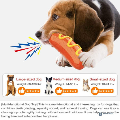 Indestructible Rubber Dog Chew Toy for Aggressive Chewers — Tough, Non-Toxic, Orange
