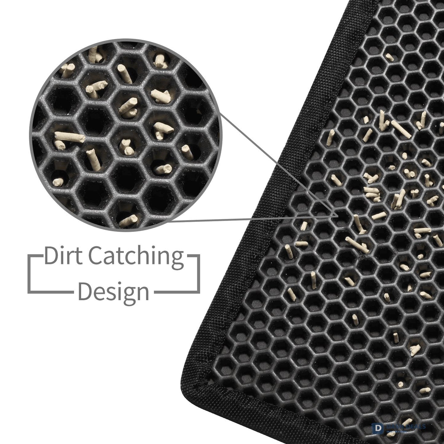 Honeycomb Cat Litter Mat — Double-Layer Trapping Pad, Waterproof Non-Slip, Washable