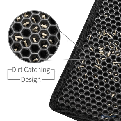 Honeycomb Cat Litter Mat — Double-Layer Trapping Pad, Waterproof Non-Slip, Washable