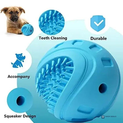 Interactive Dog Treat Dispensing Ball — Chewing Toy for Small & Medium Dogs