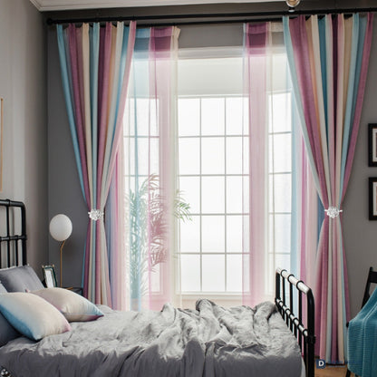 Magnetic Curtain Tiebacks 2-Pack — Extendable Floral Drape Holders, Decorative Window Clips