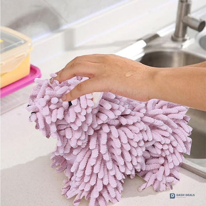 Cute Puppy-Shaped Kitchen Towel — Absorbent Hand Towel with Hanging Loop, Home Decor