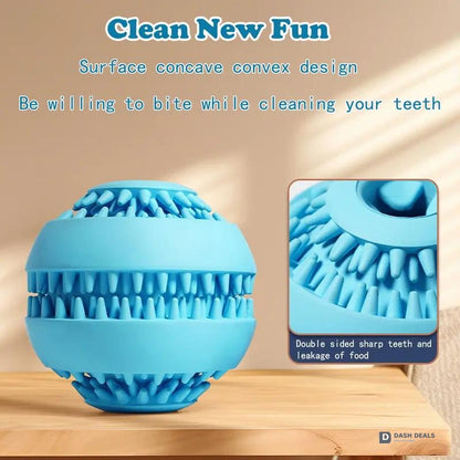 Interactive Dog Treat Dispensing Ball — Chewing Toy for Small & Medium Dogs