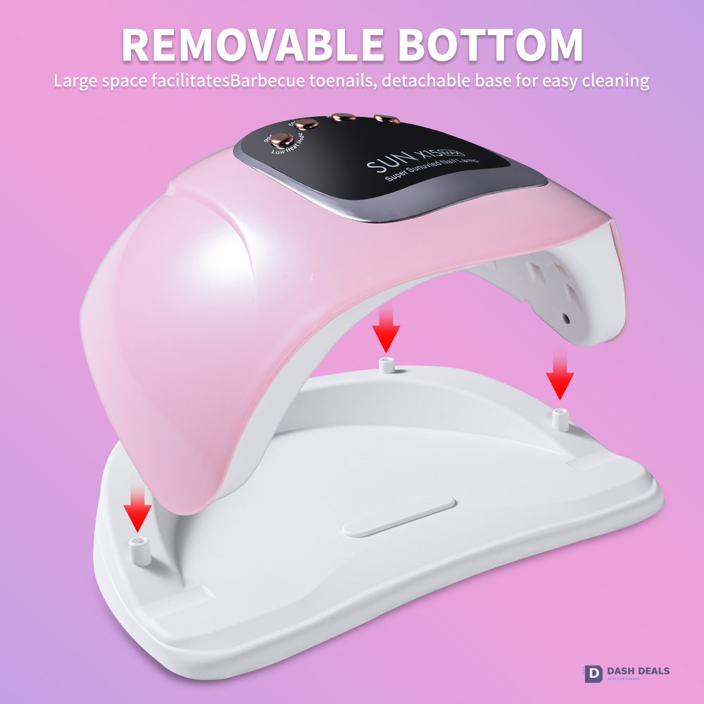 UV LED Nail Lamp Professional - Gel Polish Curing Light with 4 Timer Settings, Auto Sensor, Fast Drying for Fingers & Toes - Salon-Style Home Manicure Lamp