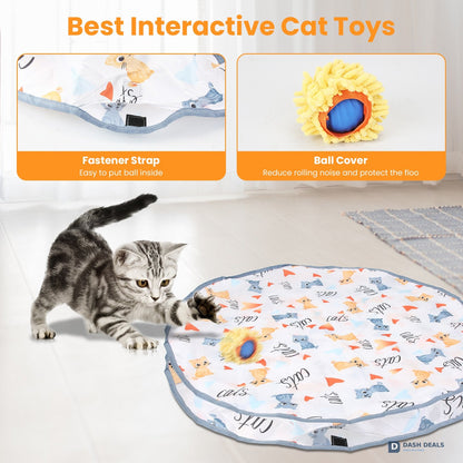 Motion-Activated Rolling Ball Cat Toy — Rechargeable Auto-Play for Indoor Cats