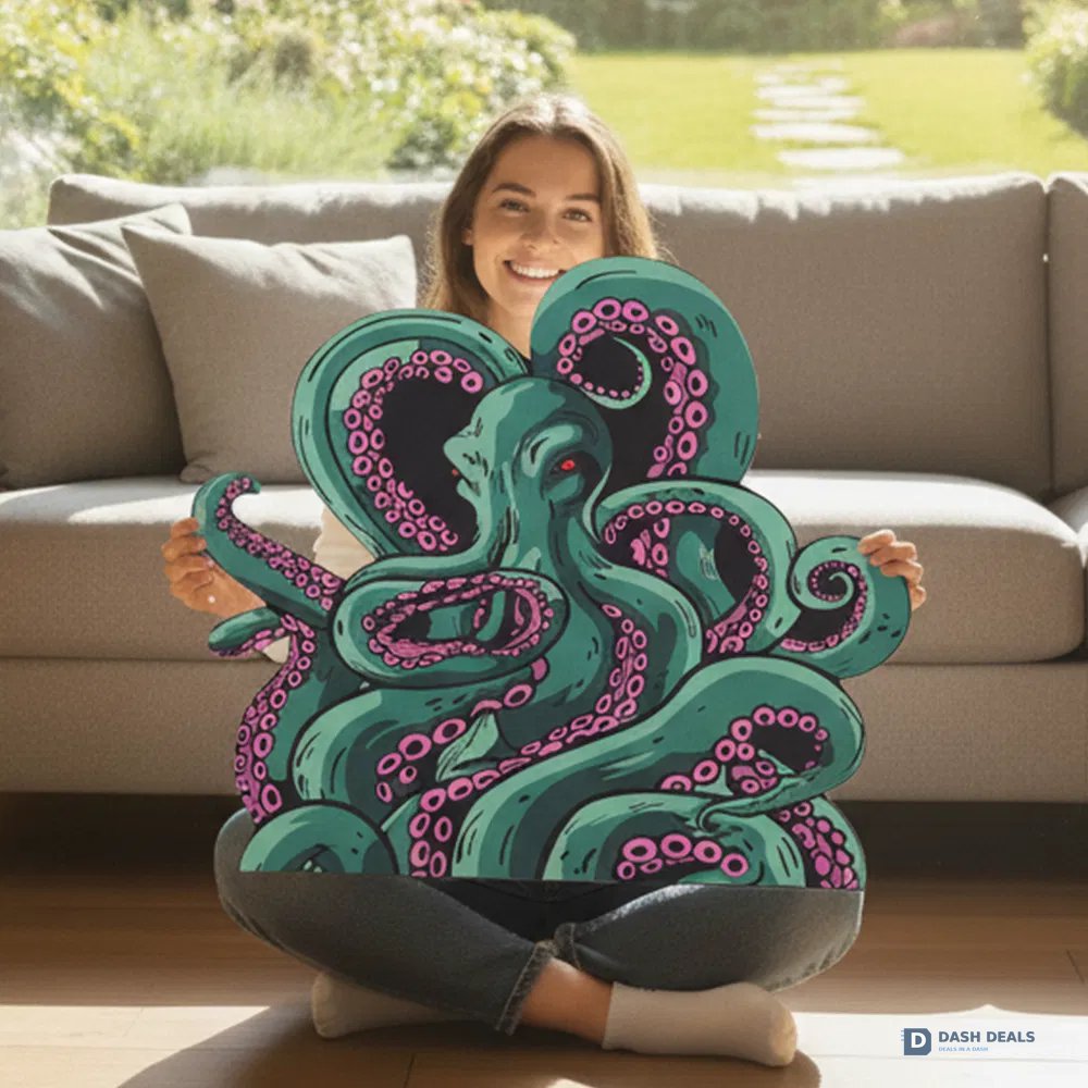 Cthulhu Octopus Bath Rug 27x18 — Gothic Anime Water-Absorbent Mat, Gamer Decor Gift