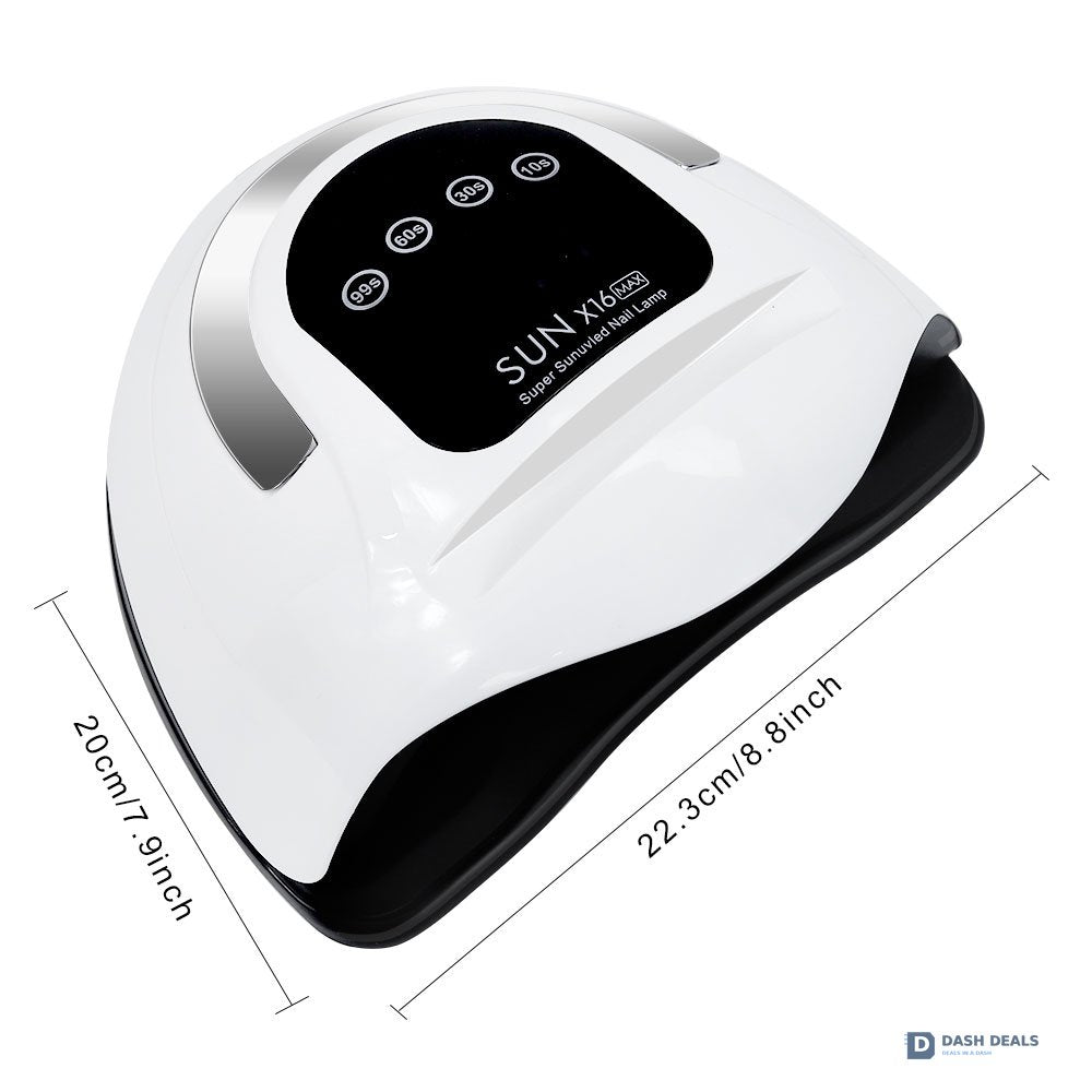UV LED Nail Lamp Touch Screen - Professional 4-Timer Gel Nail Dryer with Removable Base, Auto Sensor, Touch Controls - Salon-Grade Curing Light for Gel Polish, Polygel & Pedicures