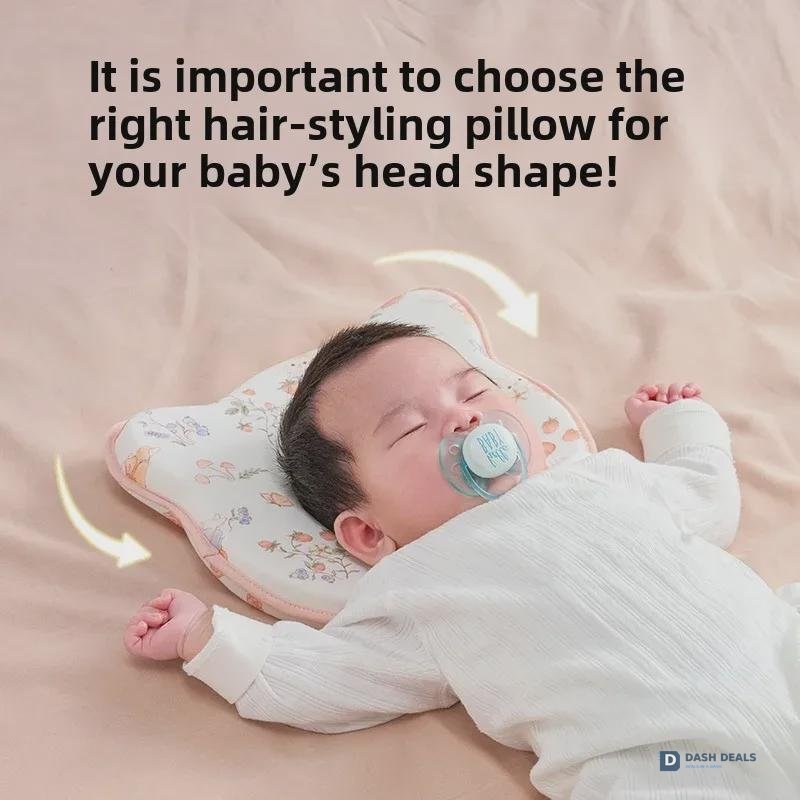 Newborn Baby Pillow 0-6 Months — Silicone Comfort Shaped Pillow for Infant Head Support