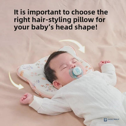 Newborn Baby Pillow 0-6 Months — Silicone Comfort Shaped Pillow for Infant Head Support