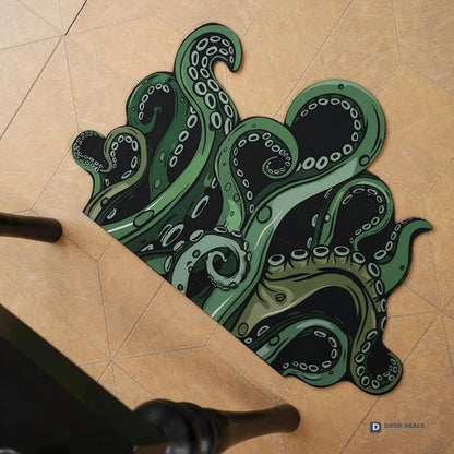 Cthulhu Octopus Bath Rug 27x18 — Gothic Anime Water-Absorbent Mat, Gamer Decor Gift