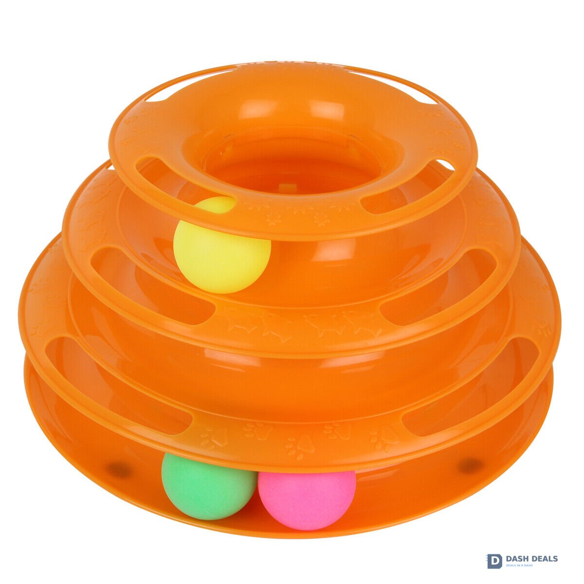 Interactive Cat Crazy Ball Disk Toy — Trilaminar Amusement Plate for Indoor Cats & Kittens