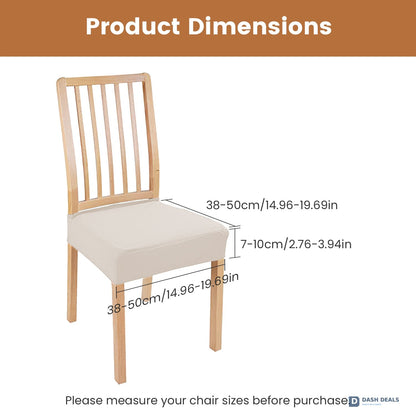 Waterproof Dining Chair Slipcovers 4-Pack — Stretch Jacquard Removable Washable