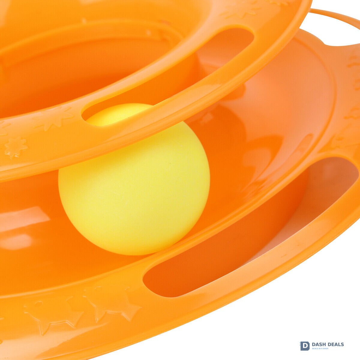 Interactive Cat Crazy Ball Disk Toy — Trilaminar Amusement Plate for Indoor Cats & Kittens