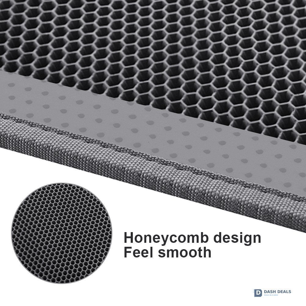 Honeycomb Cat Litter Mat — Double-Layer Trapping Pad, Waterproof Non-Slip, Washable