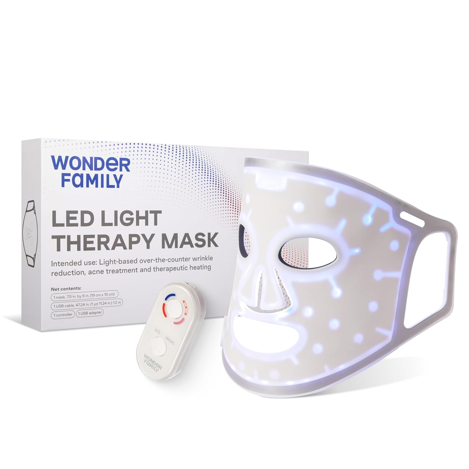 Red Light Therapy Mask for Face - LED Red Light Face Mask Skincare Device