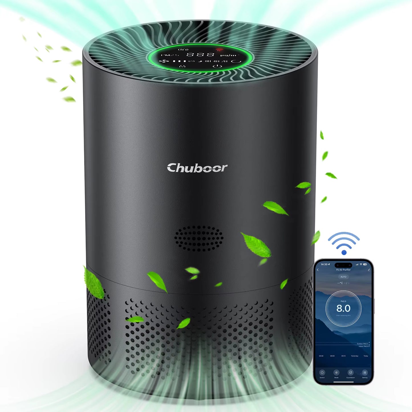 Air Purifiers for Home H13 True HEPA for Bedroom Room Kitchen Washroom for Smoke and Dust Pollen Odors PM2.5 Detection