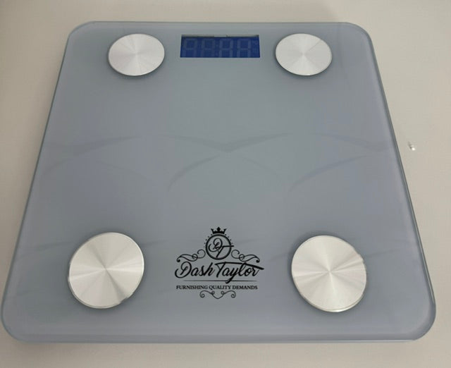 Dash Taylor Smart Body Fat Scale - Bluetooth Bathroom Scale, BMI App, 396 lb