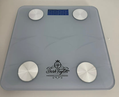 Dash Taylor Smart Body Fat Scale - Bluetooth Bathroom Scale, BMI App, 396 lb
