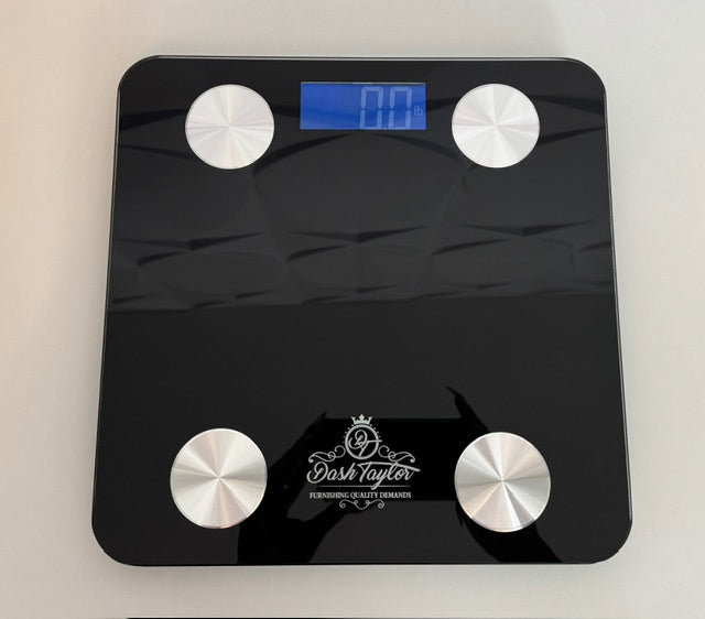 Dash Taylor Smart Body Fat Scale - Bluetooth Bathroom Scale, BMI App, 396 lb