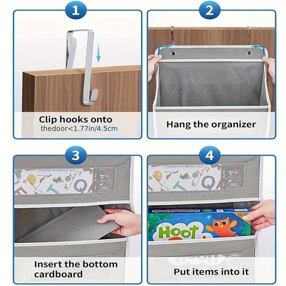 Over the Door Organizer - Hanging Closet & Pantry Storage with Pockets
